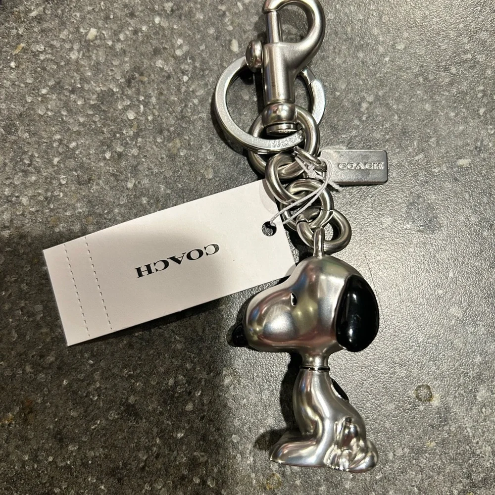 Coach Silver and Black Dog Charm - Picture 1 of 2